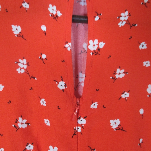 Brand new Mango Red Floral 3/4 sleeve midi dress - Picture 7 of 7